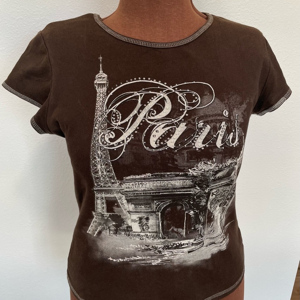 Paris Graphic Short Sleeve Tee - Brown